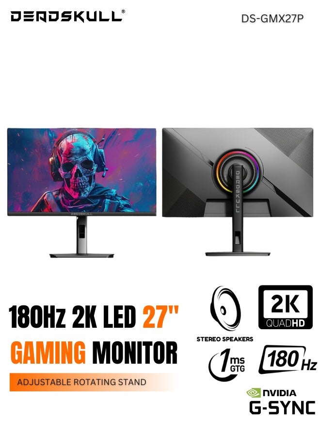 شاشة ألعاب 27 بوصة، شاشة كمبيوتر FHD 1080P 120 هرتز IPS 1 مللي ثانية، شاشة IPS عريضة، HDMI 2.1 سريع ومنفذ عرض VGA ومكبرات صوت مدمجة تدعم PS5